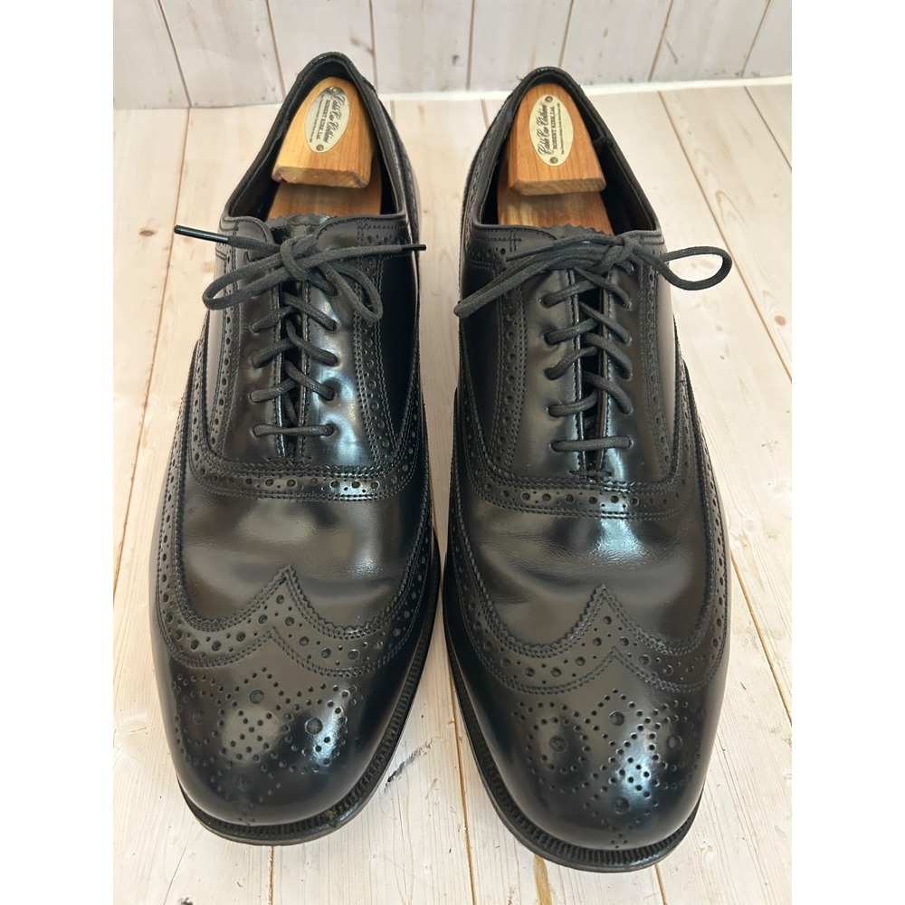 Florsheim Men's Black Leather Wingtip Oxford Dress Shoes Lace-Up Size 11 EEE